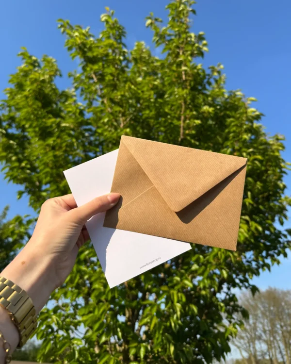 Maak d'r enne moije dag van! - wenskaart in 't plat