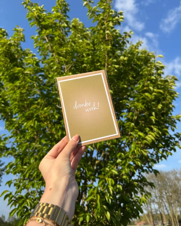 Danke wah! - wenskaart in 't plat