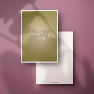 Danke wah! - wenskaart in 't plat