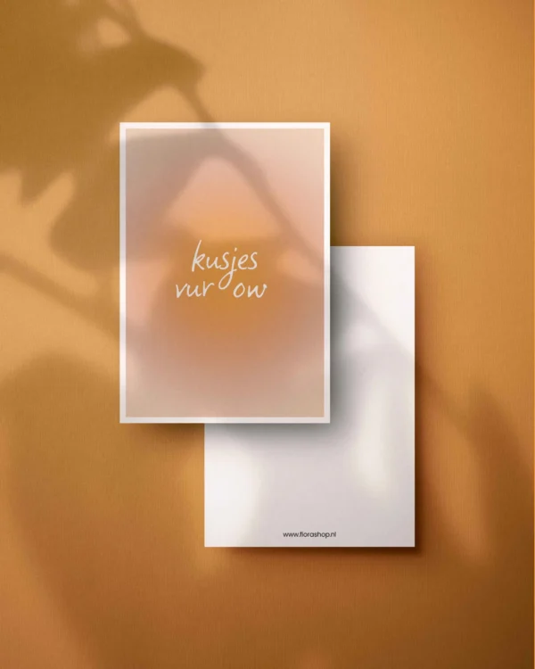 Wenskaarten in 't plat - set van 8