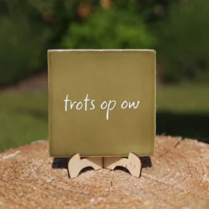 Trots op ow - tegeltje 'in 't plat