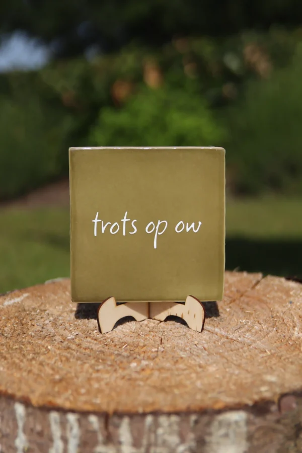 Trots op ow Trots op ow - tegeltje 'in 't plat
